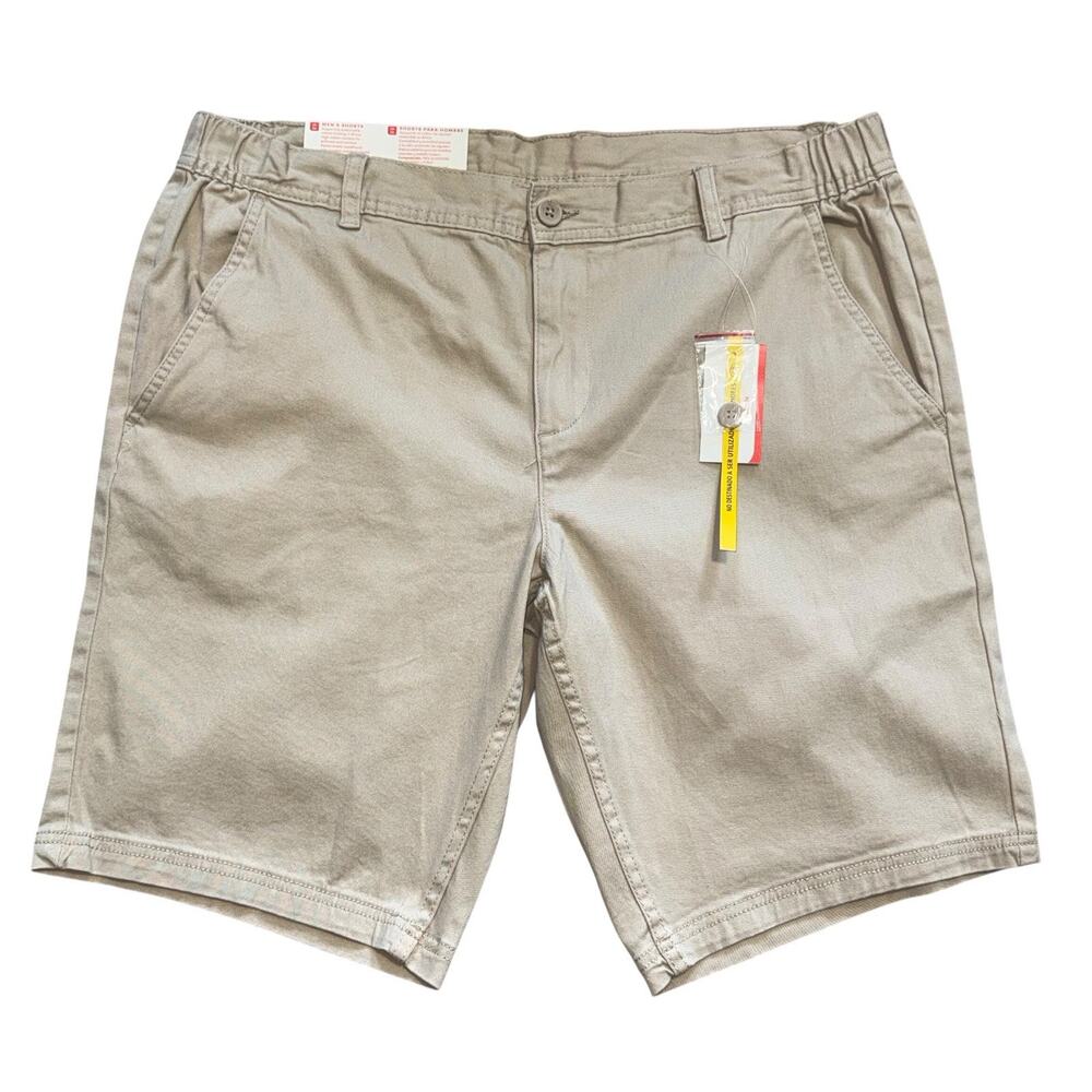 Men's Beige Stretch Cotton pull on Elastic waist Casual everyday wear SZ/L